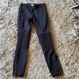Aritzia Wilfred Black Allumette Moto Pants